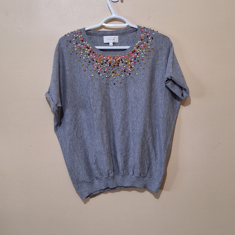 Anthropologie Angel Of The North Cotton Nylon Cashmere Blend Sweater ALTERED